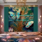 Butterfly Golden Frame Artistic Digital Wall Art Decor _75 - Image 2