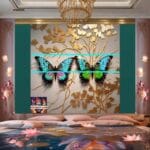 Butterfly Golden Frame Artistic Digital Wall Art Decor _76 - Image 2