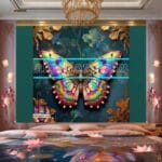 Butterfly Golden Frame Artistic Digital Wall Art Decor _78 - Image 2