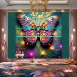 Butterfly Golden Frame Artistic Digital Wall Art Decor _81 - Image 2