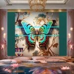 Butterfly Golden Frame Artistic Digital Wall Art Decor _87 - Image 2