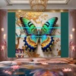 Butterfly Golden Frame Artistic Digital Wall Art Decor _88 - Image 2
