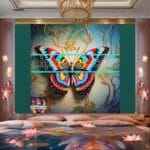 Butterfly Golden Frame Artistic Digital Wall Art Decor _90 - Image 2