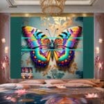 Butterfly Golden Frame Artistic Digital Wall Art Decor _91 - Image 2
