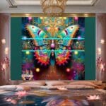 Butterfly Golden Frame Artistic Digital Wall Art Decor _92 - Image 2