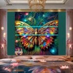 Butterfly Golden Frame Artistic Digital Wall Art Decor _93 - Image 2