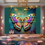 Butterfly Golden Frame Artistic Digital Wall Art Decor _94 - Image 2