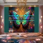 Butterfly Golden Frame Artistic Digital Wall Art Decor _96 - Image 2