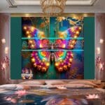 Butterfly Golden Frame Artistic Digital Wall Art Decor _98 - Image 2