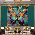 Butterfly Golden Frame Artistic Digital Wall Art Decor _105 - Image 3