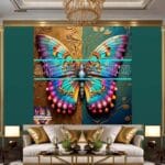 Butterfly Golden Frame Artistic Digital Wall Art Decor _106 - Image 3