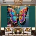 Butterfly Golden Frame Artistic Digital Wall Art Decor _108 - Image 3