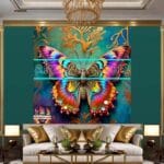 Butterfly Golden Frame Artistic Digital Wall Art Decor _109 - Image 3