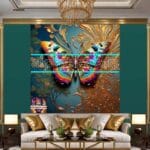 Butterfly Golden Frame Artistic Digital Wall Art Decor _113 - Image 3