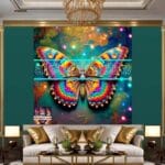Butterfly Golden Frame Artistic Digital Wall Art Decor _114 - Image 3