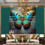 Butterfly Golden Frame Artistic Digital Wall Art Decor _115 - Image 3