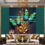 Butterfly
Golden Frame Artistic Digital Wall Art Decor _31 - Image 3