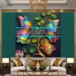 Butterfly Golden Frame Artistic Digital Wall Art Decor _31 - Image 3