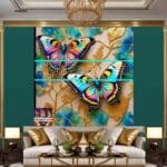 Butterfly Golden Frame Artistic Digital Wall Art Decor _37 - Image 3
