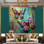 Butterfly Golden Frame Artistic Digital Wall Art Decor _49 - Image 3