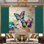 Butterfly Golden Frame Artistic Digital Wall Art Decor _53 - Image 3