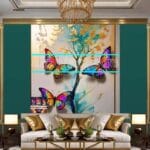 Butterfly Golden Frame Artistic Digital Wall Art Decor _54 - Image 3