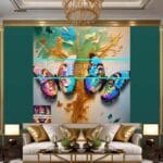 Butterfly Golden Frame Artistic Digital Wall Art Decor _55 - Image 3