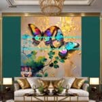 Butterfly Golden Frame Artistic Digital Wall Art Decor _62 - Image 3