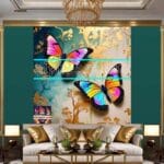 Butterfly Golden Frame Artistic Digital Wall Art Decor _63 - Image 3