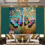 Butterfly Golden Frame Artistic Digital Wall Art Decor _65 - Image 3