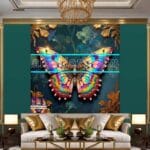 Butterfly Golden Frame Artistic Digital Wall Art Decor _78 - Image 3