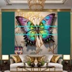 Butterfly Golden Frame Artistic Digital Wall Art Decor _79 - Image 3