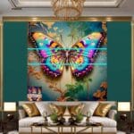 Butterfly Golden Frame Artistic Digital Wall Art Decor _82 - Image 3