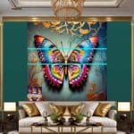Butterfly Golden Frame Artistic Digital Wall Art Decor _83 - Image 3
