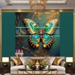Butterfly Golden Frame Artistic Digital Wall Art Decor _85 - Image 3