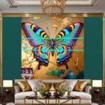 Butterfly Golden Frame Artistic Digital Wall Art Decor _86 - Image 3