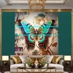 Butterfly Golden Frame Artistic Digital Wall Art Decor _87 - Image 3