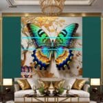 Butterfly Golden Frame Artistic Digital Wall Art Decor _88 - Image 3