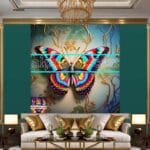 Butterfly Golden Frame Artistic Digital Wall Art Decor _90 - Image 3