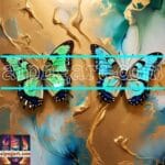Butterfly Golden Frame Artistic Digital Wall Art Decor _39