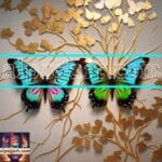 Butterfly Golden Frame Artistic Digital Wall Art Decor _76