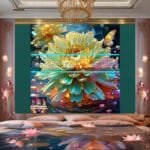 Chrysanthemum
  Flower Artistic Digital Wall Art Hom Decor _22 - Image 2