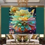 Chrysanthemum
  Flower Artistic Digital Wall Art Hom Decor _22 - Image 3
