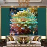 Chrysanthemum
  Flower Artistic Digital Wall Art Hom Decor _36 - Image 3