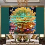 Chrysanthemum
  Flower Artistic Digital Wall Art Hom Decor _39 - Image 3