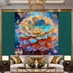 Chrysanthemum
  Flower Artistic Digital Wall Art Hom Decor _44 - Image 3