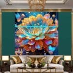Chrysanthemum
  Flower Artistic Digital Wall Art Hom Decor _56 - Image 3