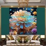 Chrysanthemum
  Flower Artistic Digital Wall Art Hom Decor _61 - Image 3
