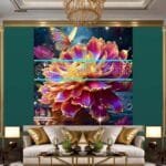 Chrysanthemum
  Flower Artistic Digital Wall Art Hom Decor _69 - Image 3