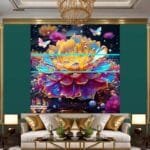 Chrysanthemum
  Flower Artistic Digital Wall Art Hom Decor _71 - Image 3